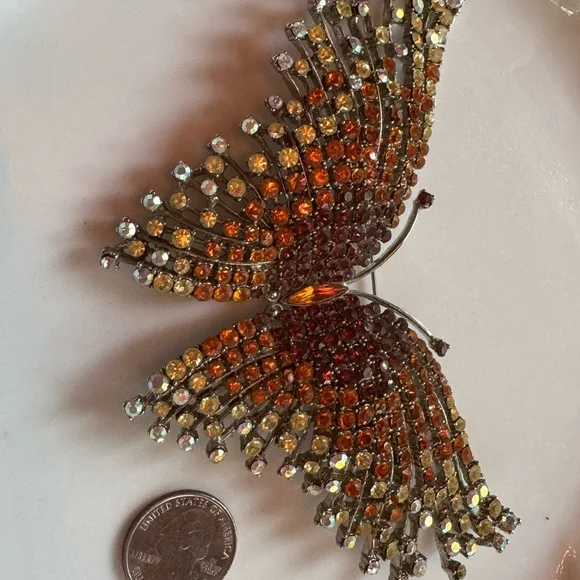 Sparkling Butterfly Brooch
